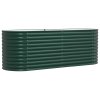 vidaXL Vyvýšený záhon Zelená 240 x 80 x 81 cm Ocel