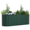 vidaXL Zahradní vyvýšený záhon Zelená 240 x 80 x 81 cm Ocel