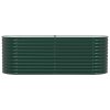 vidaXL Vyvýšený záhon Zelená 240 x 80 x 81 cm Ocel