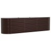vidaXL Vyvýšený záhon Hnědá 320 x 80 x 81 cm Ocel