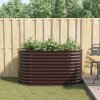 vidaXL Zahradní vyvýšený záhon Hnědá 160 x 80 x 81 cm Ocel