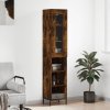 vidaXL Skříň highboard kouřový dub 34,5 x 34 x 180 cm kompozitní dřevo