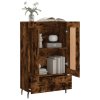 vidaXL Skříň highboard kouřový dub 69,5 x 31 x 115 cm kompozitní dřevo