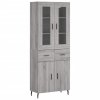vidaXL Skříň highboard šedá sonoma 69,5 x 34 x 180 cm kompozitní dřevo