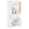 vidaXL Skříň highboard bílá 69,5 x 34 x 180 cm kompozitní dřevo