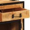 vidaXL Příborník 80x31x66 cm masivní hrubé mangovníkové dřevo a kov