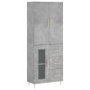 vidaXL Skříň highboard betonově šedá 69,5x34x180 cm kompozitní dřevo