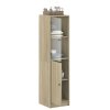 vidaXL Highboard se skleněnými dvířky dub sonoma 35 x 37 x 142 cm