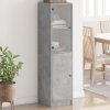 vidaXL Highboard se skleněnými dvířky betonově šedý 35 x 37 x 142 cm