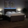 vidaXL Box spring postel s matrací tmavě hnědá 200x200 cm textil