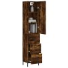 vidaXL Skříň highboard kouřový dub 34,5 x 34 x 180 cm kompozitní dřevo