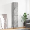 vidaXL Skříň highboard betonově šedá 34,5x34x180 cm kompozitní dřevo