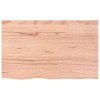 vidaXL Nástěnná police světle hnědá 80x50x(2-4)cm ošetřený masivní dub