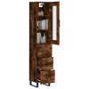 vidaXL Skříň highboard kouřový dub 34,5 x 34 x 180 cm kompozitní dřevo