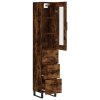 vidaXL Skříň highboard kouřový dub 34,5 x 34 x 180 cm kompozitní dřevo