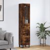 vidaXL Skříň highboard kouřový dub 34,5 x 34 x 180 cm kompozitní dřevo