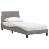 vidaXL Postel s matrací Hanko taupe 90 x 200 cm textil