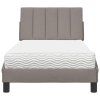 vidaXL Postel s matrací Hanko taupe 90 x 200 cm textil