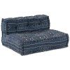 vidaXL Modulová pohovka Indigo Potisk 70 x 70 x 56 cm Textil