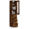 vidaXL Skříň highboard kouřový dub 34,5 x 34 x 180 cm kompozitní dřevo