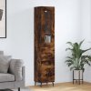 vidaXL Skříň highboard kouřový dub 34,5 x 34 x 180 cm kompozitní dřevo