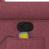 vidaXL Zvedací masážní polohovací křeslo vínové textil