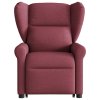 vidaXL Zvedací polohovací křeslo vínové textil
