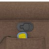 vidaXL Masážní polohovací křeslo hnědé textil