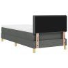 vidaXL LED box pružinová postel s čelo Tmavě šedá 90 x 200 cm textil