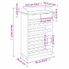 vidaXL Stojan na víno Hnědá 58 x 28 x 90 cm Masivní borové dřevo