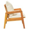 vidaXL Zahradní křeslo s polštářem 2 pcs Hnědá Masivní akáciové dřevo