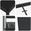vidaXL Zahradní jídelní souprava 7 pcs Černá PE ratan