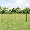 vidaXL Plot s sloupkem Zelená 1 x 25 m Ocel a PVC