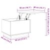 vidaXL Konferenční stolek bílý 40 x 50 x 35 cm masivní borové dřevo