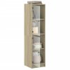 vidaXL Highboard se skleněnými dvířky dub sonoma 35 x 37 x 142 cm