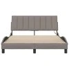 vidaXL Rám postele bez matrace Hanko taupe 140 x 190 cm textil