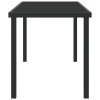 vidaXL Zahradní stůl Černá 140 x 80 x 73 cm kov