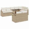 vidaXL Sada zahradních pohovek s polštářem 9 pcs béžová a krémová