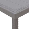 vidaXL Zahradní jídelní souprava 7 pcs Světle šedá Ratan Polt