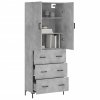 vidaXL Skříň highboard betonově šedá 69,5x34x180 cm kompozitní dřevo