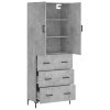 vidaXL Skříň highboard betonově šedá 69,5x34x180 cm kompozitní dřevo