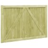 vidaXL Zahradní brána 2křídlá impregnovaná borovice 300 x 100 cm