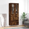 vidaXL Skříň highboard kouřový dub 69,5 x 34 x 180 cm kompozitní dřevo