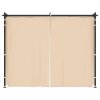 vidaXL Altán se závěsy 3 x 3 m krémový ocel