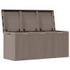 vidaXL Zahradní úložný box 270 l hnědý PP vzhled dřeva