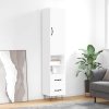 vidaXL Skříň highboard bílá 34,5 x 34 x 180 cm kompozitní dřevo