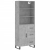 vidaXL Skříň highboard betonově šedá 69,5x34x180 cm kompozitní dřevo