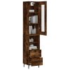 vidaXL Skříň highboard kouřový dub 34,5 x 34 x 180 cm kompozitní dřevo