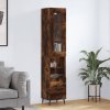 vidaXL Skříň highboard kouřový dub 34,5 x 34 x 180 cm kompozitní dřevo