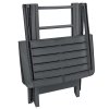 vidaXL 3dílný skládací bistro set plastový antracitový